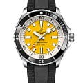 Breitling Breitling Superocean Automatic 42 A17375211I1S1  A17375211I1S1 механические мужские часы желтый циферблат, браслет каучук — вид спереди