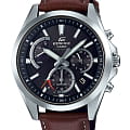 Casio Casio Edifice EFS-S530L-5A EFS EFS-S530L-5A автокварц (кинетик) мужские часы черный циферблат, браслет кожаный — вид спереди