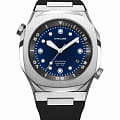 D1 Milano D1 Milano DVRJ02  DVRJ02 механические мужские часы синий циферблат, браслет силикон — вид спереди