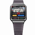 Casio Casio Vintage A120WEST-1AER  A120WEST-1AER кварцевые мужские часы  циферблат, браслет нержавеющая сталь с ip-покрытием — вид спереди