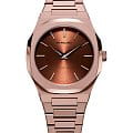 D1 Milano D1 Milano Ultra Thin UTBL15  UTBL15 кварцевые женские часы коричневый циферблат, браслет нержавеющая сталь с pvd-покрытием — вид спереди