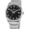 Jacques Lemans Jacques Lemans 1-2070C  1-2070C кварцевые мужские часы черный циферблат, браслет нержавеющая сталь — вид спереди
