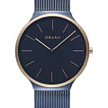 Obaku Obaku Ark Ocean V240GXSLML  V240GXSLML кварцевые мужские часы  синий циферблат, браслет сталь с ip покрытием — вид спереди