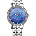 Citizen Citizen Elegance EL3100-55N  EL3100-55N кварцевые женские часы  голубой циферблат, браслет нержавеющая сталь — вид спереди