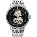 Rado Rado Coupole Classic Open Heart Automatic R22894153 Classic R22894153 механические мужские часы черный циферблат, браслет нержавеющая сталь — вид спереди