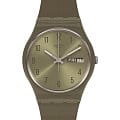 Swatch Swatch Gent Standard GG712  GG712 кварцевые женские часы зеленый циферблат, браслет силикон — вид спереди