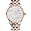 Mido Mido Baroncelli Signature M037.407.22.031.01  M0374072203101 механические мужские часы белый циферблат, браслет нержавеющая сталь — вид спереди