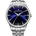 Jacques Philippe Jacques Philippe Planum JPQGS661336  JPQGS661336 кварцевые мужские часы синий циферблат, браслет нержавеющая сталь 316l — вид спереди