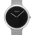 Obaku Obaku Mesh V269GXCBMC  V269GXCBMC кварцевые мужские часы черный циферблат, браслет нержавеющая сталь — вид спереди