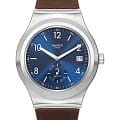 Swatch Swatch Irony Sistem51 Petite Seconde SY23S410  SY23S410 механические женские часы синий циферблат, браслет кожаный — вид спереди