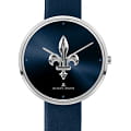 Jacques Lemans Jacques Lemans  Design Collection 1-2092D  1-2092D кварцевые женские часы  синий циферблат, браслет кожаный — вид спереди