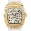 Philipp Plein Philipp Plein The Skeleton PWBAA0421  PWBAA0421 механические мужские часы белый циферблат, браслет силикон — вид спереди