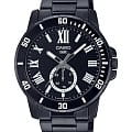 Casio Casio Collection MTP-VD200B-1B  MTP-VD200B-1B кварцевые мужские часы черный циферблат, браслет сталь с ip покрытием — вид спереди