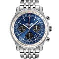 Breitling Breitling Navitimer B01 Chronograph 43 AB0121211C1A1  AB0121211C1A1 механические мужские часы синий циферблат, браслет нержавеющая сталь — вид спереди