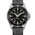 Hamilton Hamilton Khaki Navy Scuba Automatic H82515330  H82515330 механические мужские часы черный циферблат, браслет каучук — вид спереди