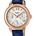 Casio Casio Sheen SHE-3059PGL-7B  SHE-3059PGL-7B кварцевые женские часы бежевый циферблат, браслет кожаный — вид спереди