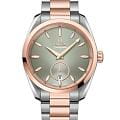 Omega Omega Seamaster Aqua Terra 220.20.38.20.10.001 Aqua Terra  22020382010001 механические женские часы  зеленый циферблат, браслет нержавеющая сталь + золото 18к — вид спереди