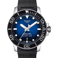Tissot Tissot Seastar 1000 Powermatic 80 T120.407.17.041.00 Seastar 1000 T1204071704100 механические мужские часы синий циферблат, браслет каучук — вид спереди