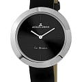 Jacques Lemans Jacques Lemans 1-2031A  1-2031A кварцевые женские часы черный циферблат, браслет кожаный — вид спереди