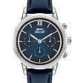 Slazenger Slazenger Multifunction SL.09.2045.2.04  SL.09.2045.2.04 кварцевые мужские часы  синий циферблат, браслет кожаный — вид спереди