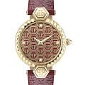 Philipp Plein Philipp Plein Plein Couture PWEAA0221  PWEAA0221 кварцевые женские часы  красный циферблат, браслет кожаный — вид спереди