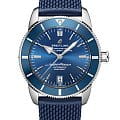 Breitling Breitling Superocean Heritage B20 Automatic 42 AB2010161C1S1  AB2010161C1S1 механические мужские часы синий циферблат, браслет каучук — вид спереди