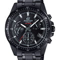 Casio Casio Edifice EFV-540DC-1AVUDF (EFV-540DC-1A) EFV EFV-540DC-1A кварцевые мужские часы  черный циферблат, браслет сталь с ip покрытием — вид спереди