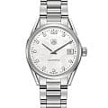 TAG Heuer TAG Heuer Carrera WAR1314.BA0778  WAR1314.BA0778 кварцевые женские часы  серебристый циферблат, браслет нержавеющая сталь — вид спереди