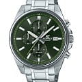 Casio Casio Edifice EFV-610D-3CVUDF (EFV-610D-3C) EFV EFV-610D-3C кварцевые мужские часы зеленый циферблат, браслет нержавеющая сталь — вид спереди