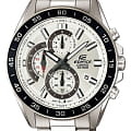 Casio Casio Edifice EFV-550D-7AVUDF (EFV-550D-7A) EFV-550 EFV-550D-7A кварцевые мужские часы белый циферблат, браслет нержавеющая сталь — вид спереди
