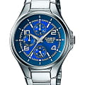 Casio Casio Edifice EF-316D-2A EF EF-316D-2A кварцевые мужские часы синий циферблат, браслет нержавеющая сталь — вид спереди