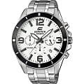 Casio Casio Edifice EFR-553D-7 EFR EFR-553D-7B кварцевые мужские часы белый циферблат, браслет карбон + полимер — вид спереди