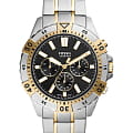 Fossil Fossil Bannon  FS5771  FS5771 кварцевые мужские часы черный циферблат, браслет сталь с ip покрытием — вид спереди
