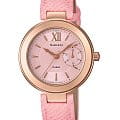 Casio Casio Sheen SHE-3051PGL-4A  SHE-3051PGL-4A кварцевые женские часы розовый циферблат, браслет кожаный — вид спереди