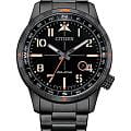 Citizen Citizen Eco-Drive BM7555-83E  BM7555-83E кварцевые мужские часы черный циферблат, браслет нержавеющая сталь с ip-покрытием — вид спереди