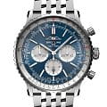 Breitling Breitling Navitimer B01 Chronograph 46 AB0137211C1A1  AB0137211C1A1 механические мужские часы синий циферблат, браслет нержавеющая сталь — вид спереди