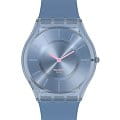 Swatch Swatch Skin Classic Biosourced SS08N100-S14  SS08N100-S14 кварцевые женские часы голубой циферблат, браслет силикон — вид спереди