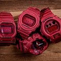Casio Casio G-Shock DW-6935C-4 электронные мужские часы часы, крупный план красный циферблат