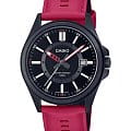 Casio Casio Collection MTP-E700BL-1E  MTP-E700BL-1E кварцевые мужские часы черный циферблат, браслет кожаный — вид спереди
