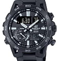 Casio Casio Edifice ECB-40BK-1ADF (ECB-40BK-1A) ECB ECB-40BK-1A кварцевые мужские часы черный циферблат, браслет нержавеющая сталь с ip-покрытием — вид спереди