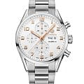 TAG Heuer TAG Heuer Carrera CV2A1AC.BA0738  CV2A1AC.BA0738 механические мужские часы белый циферблат, браслет нержавеющая сталь — вид спереди