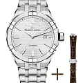 Maurice Lacroix Maurice Lacroix Aikon Automatic AI6008-SS002-130-2  AI6008-SS002-130-2 механические мужские часы белый циферблат, браслет нержавеющая сталь — вид спереди
