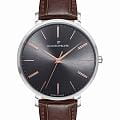 Jacques Philippe Jacques Philippe Base JPQGS071143N  JPQGS071143N кварцевые мужские часы серый циферблат, браслет кожаный — вид спереди