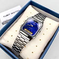 Casio Casio Vintage AQ-230GG-2ADF (AQ-230GG-2A) кварцевые мужские часы часы крупный план синий циферблата
