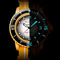 Swatch Swatch x Blancpain Pacific Ocean SO35P100C механические мужские часы часы крупный план серый циферблата