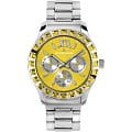 Jacques Lemans Jacques Lemans 1-1627ZE  1-1627ZE кварцевые женские часы  желтый циферблат, браслет  — вид спереди