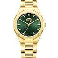 Slazenger Slazenger SL.09.2374.3.04  SL.09.2374.3.04 кварцевые женские часы  зеленый циферблат, браслет суперметалл с ip покрытием — вид спереди