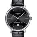 Tissot Tissot Carson Powermatic 80 T122.407.16.051.00 Carson T1224071605100 механические мужские часы черный циферблат, браслет кожаный — вид спереди
