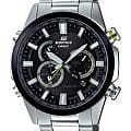 Casio Casio Edifice EQW-T640DB-1A EQW EQW-T640DB-1A кварцевые мужские часы черный циферблат, браслет нержавеющая сталь — вид спереди