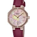 Casio Casio Sheen SHE-4543CGL-4A  SHE-4543CGL-4A кварцевые женские часы  циферблат, браслет кожаный — вид спереди